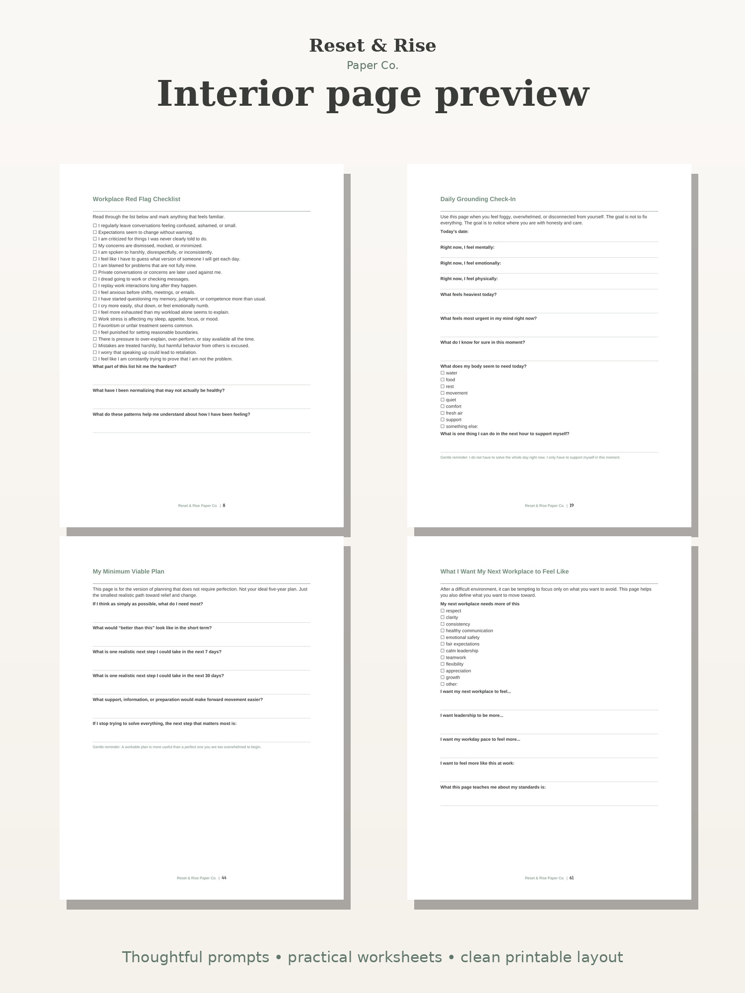 Interior preview of workbook pages